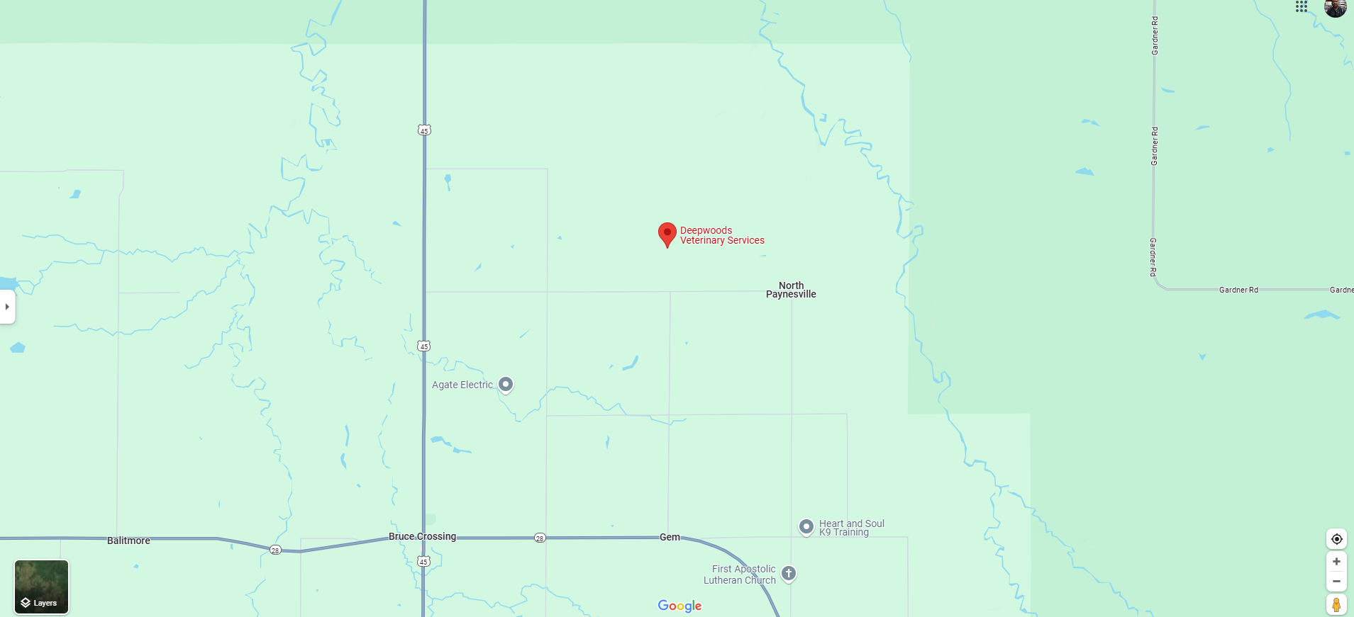 Contact Us Map